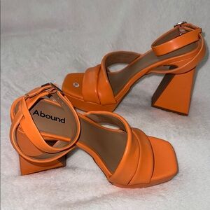 Abound Bold Orange Heeled Sandals